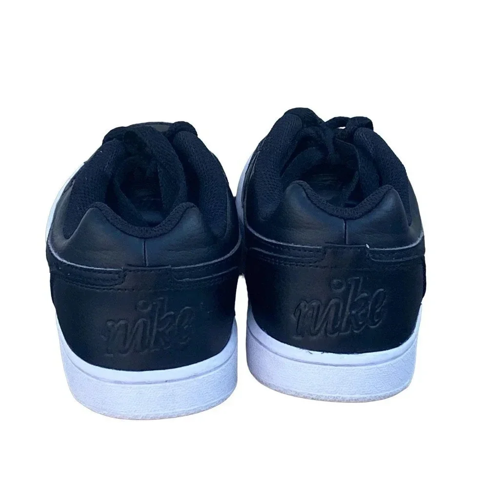 Nike Ebernon Womens Low Top Size 6.5 Athletic Black White Casual Sneakers